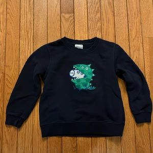 Peppa Pig Dinosaur George Pig Navy Blue Sweatshirt, Toddler 3T 4T